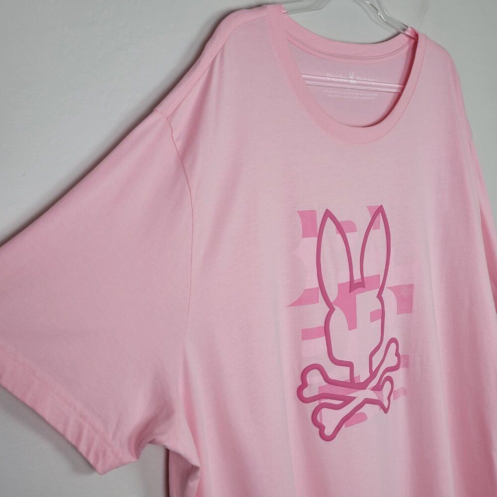 Psycho Bunny Size 4XL Pima Cotton T-Shirt Graphic Tee Short Sleeve Pink - Picture 6 of 16